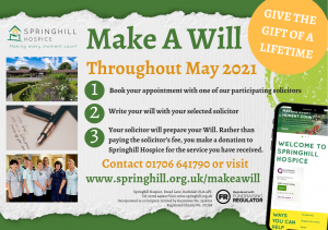Make a Will Campaign Poster Details - call us 01706 356666